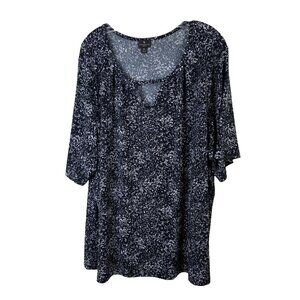 Worthington Women's Blouse Tunic Tops Size 4X printed Office Casual